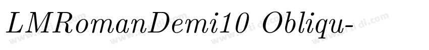 LMRomanDemi10 Obliqu字体转换